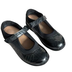 Black Drew Women’s Rose Patent Croc Mary Jane Comfort Shoes Size 7.5 Wide